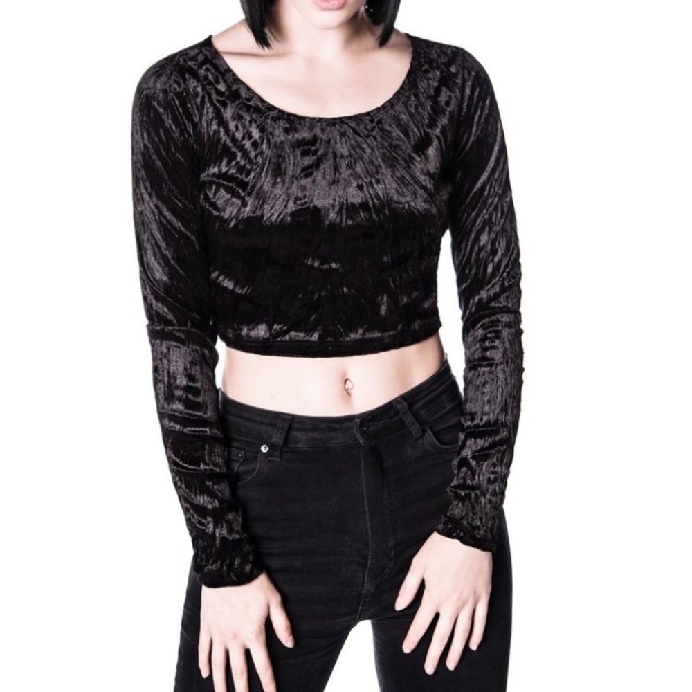 Killstar velvet crop top